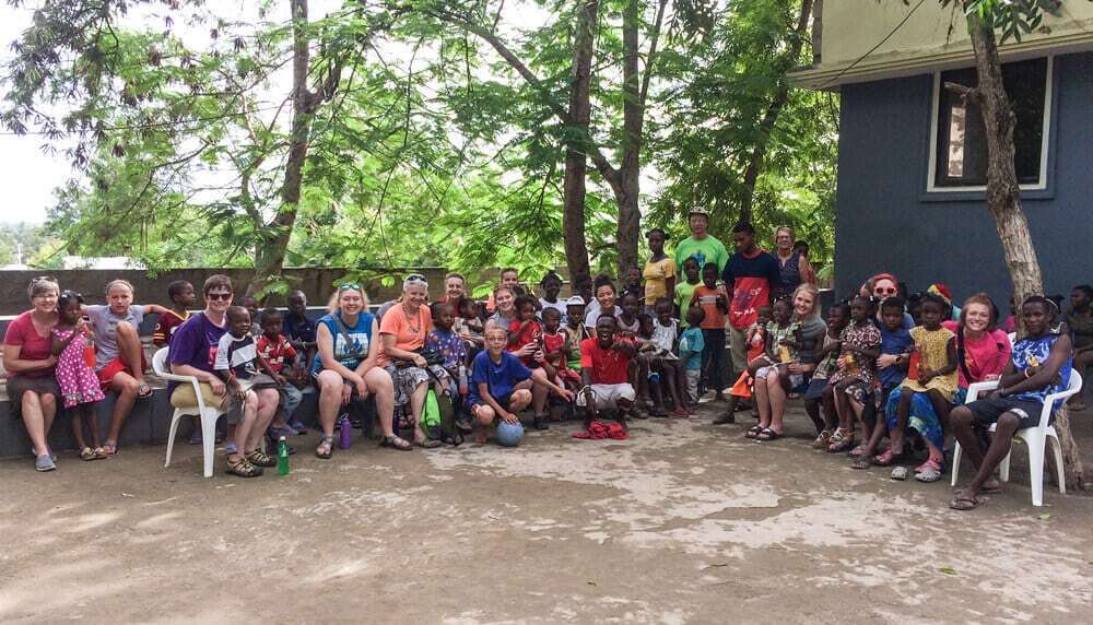Visiting the orphanage