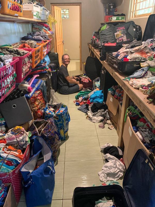 Denise-sorting-through-donated-items-in-Haiti